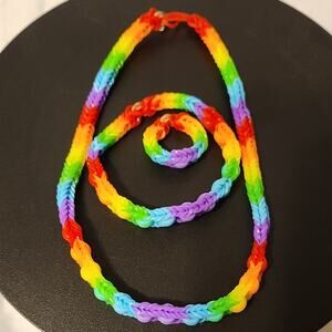 Rainbow Loom Necklace and Bracelet Set